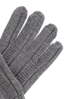Versace GREY Wool gloves