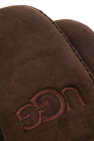 UGG BROWN Gloves with logo