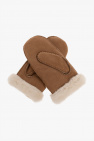 UGG BROWN Gloves with logo