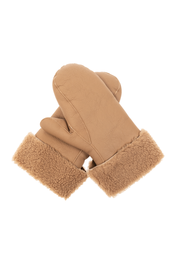 Yves Salomon asfalto Leather gloves