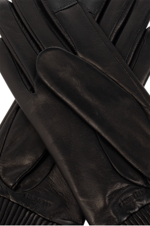 AllSaints Skórzane rękawiczki