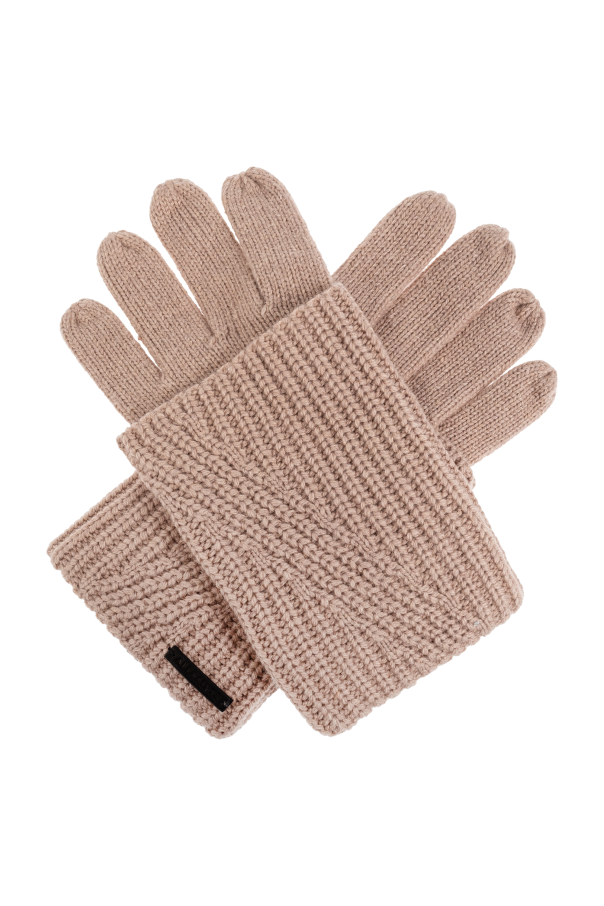 AllSaints Gloves with logo patch