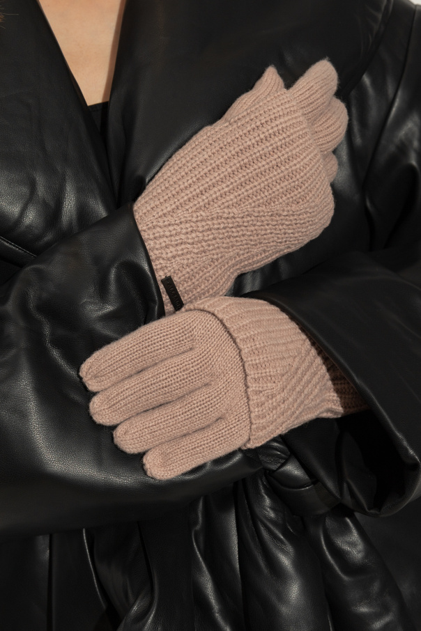 AllSaints Gloves with logo patch