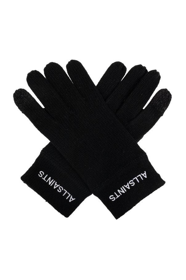 AllSaints Logo gloves