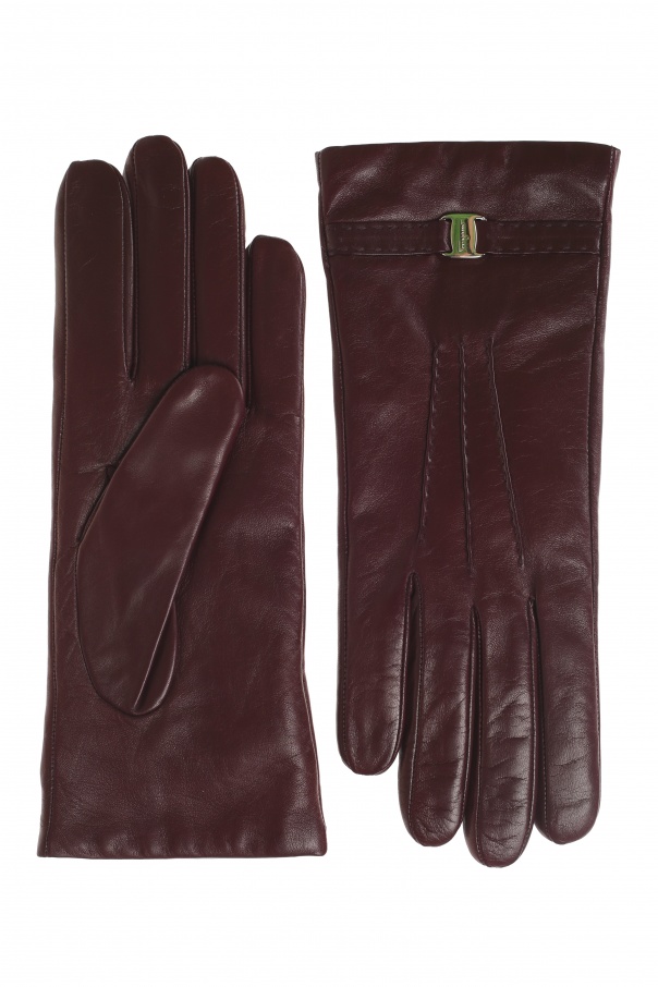 ferragamo leather gloves