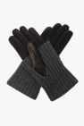 FERRAGAMO NAVY BLUE Leather gloves