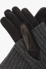 FERRAGAMO NAVY BLUE Leather gloves