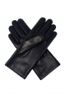 FERRAGAMO BLACK Leather gloves