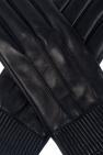 FERRAGAMO BLACK Leather gloves