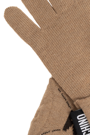 Moschino Wool gloves with logo