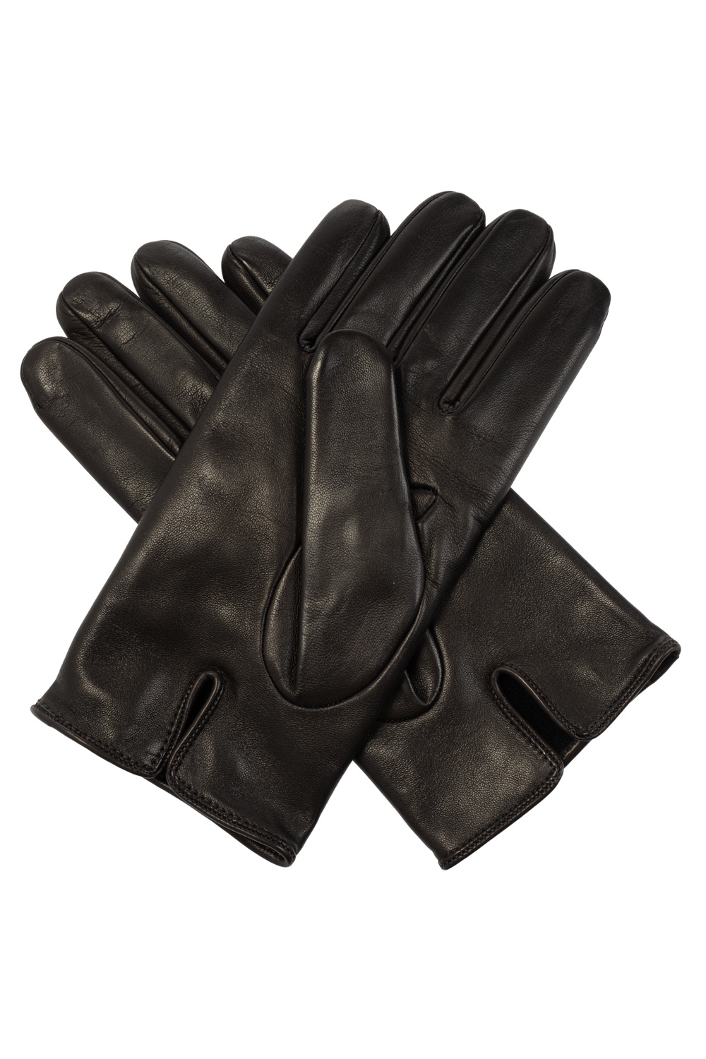 Emporio blk armani Leather gloves
