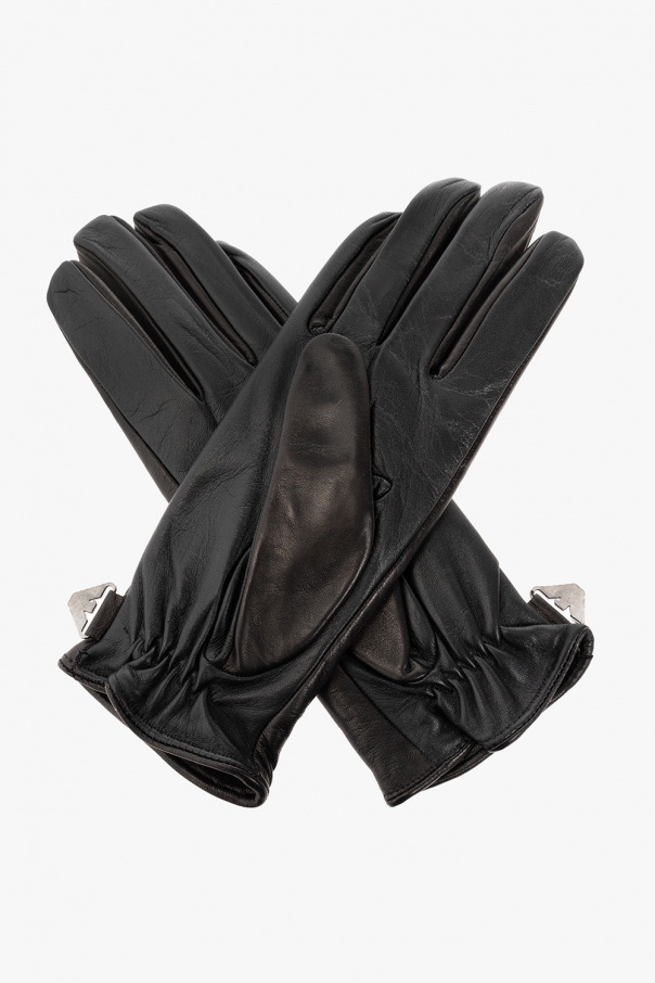 Emporio armani Straight-Leg Leather gloves