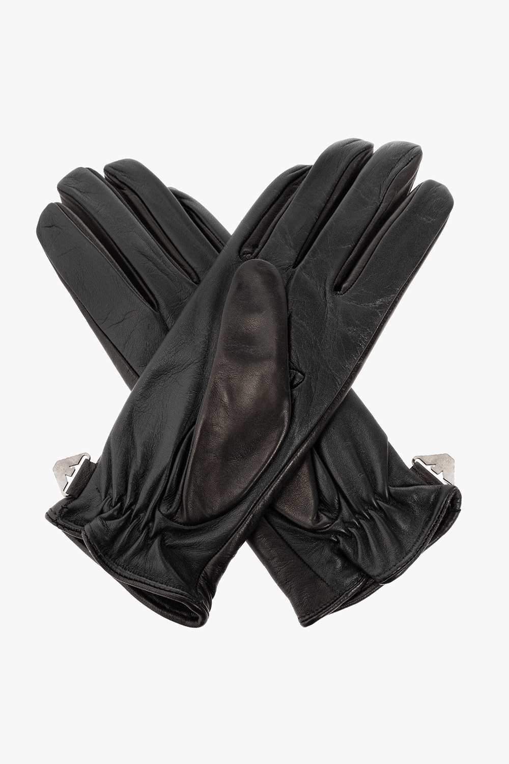 Emporio armani shell Leather gloves