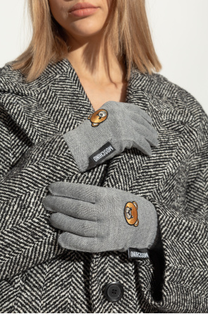 Gloves with logo od Moschino