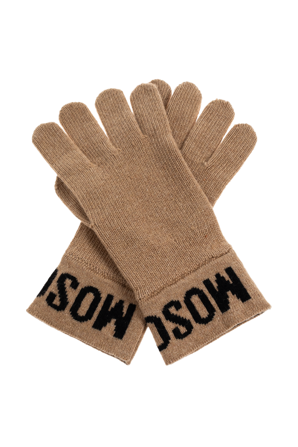 Gloves with logo od Moschino