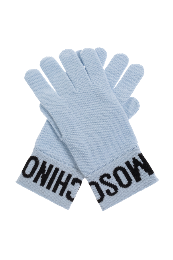 Gloves with logo od Moschino