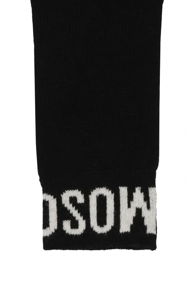 Moschino Logo gloves