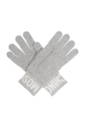 Moschino Logo gloves