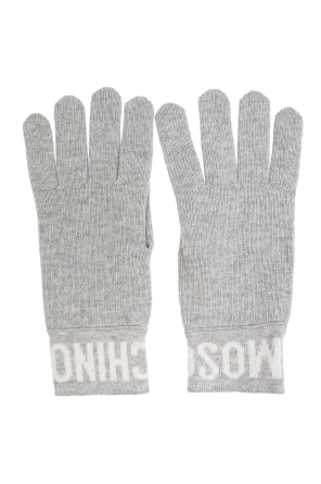 Moschino Logo gloves