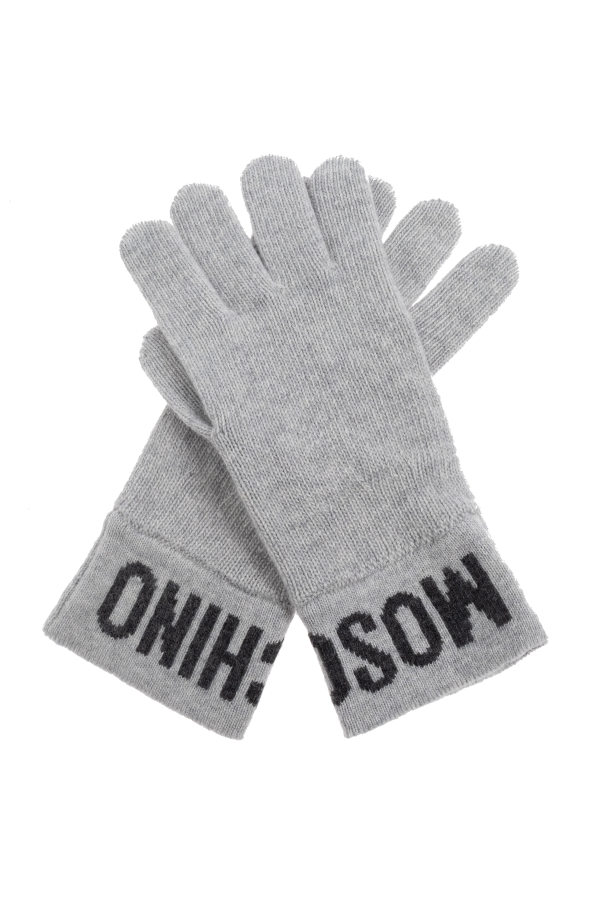Gloves with logo od Moschino