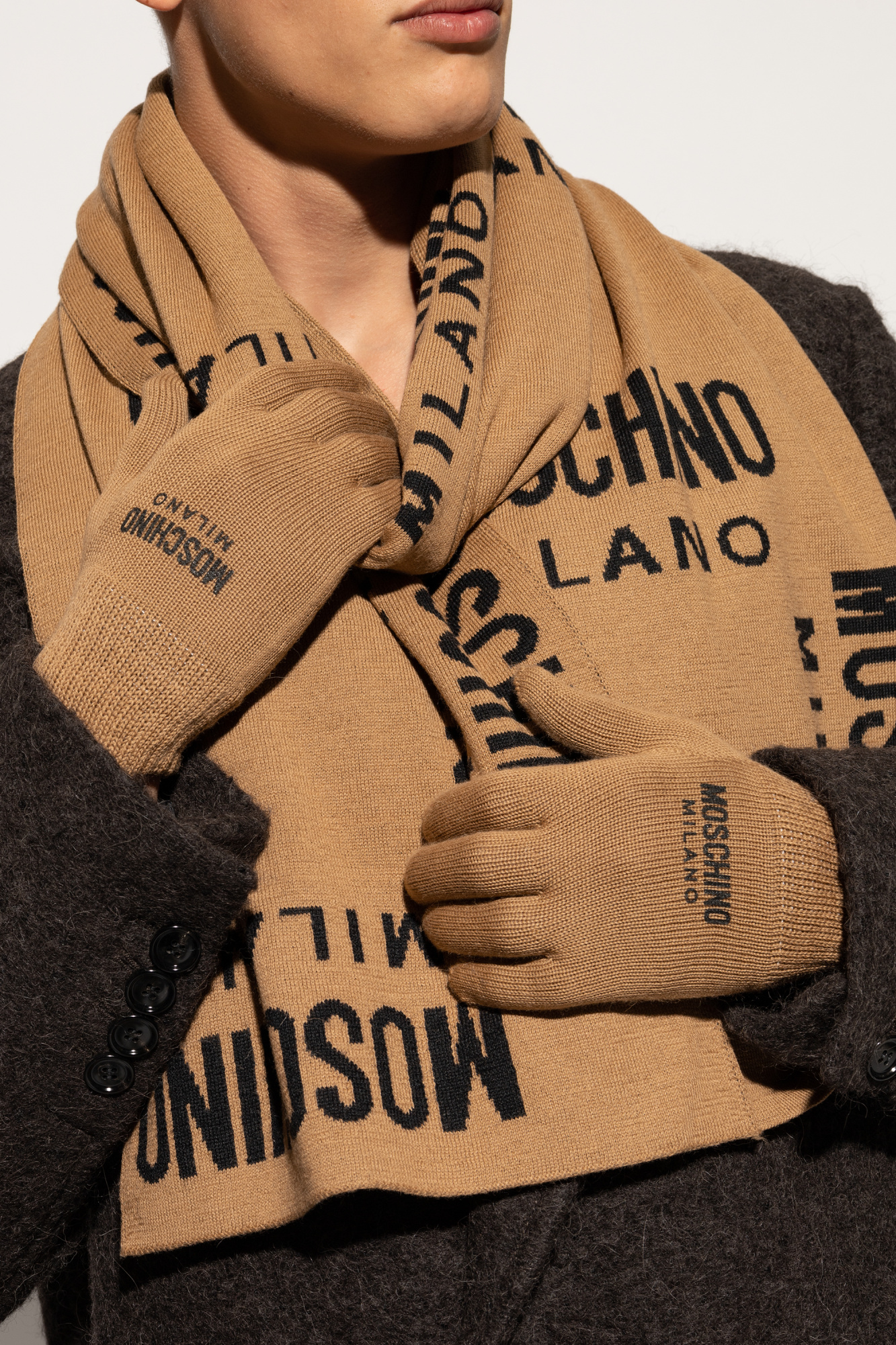 Moschino Gloves with logo