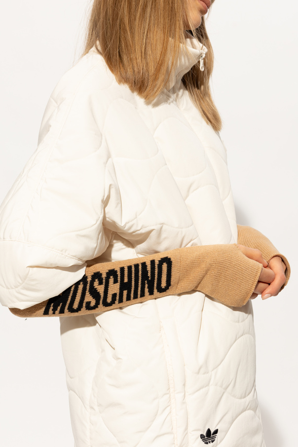 Moschino Long gloves with logo
