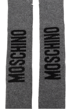 Moschino Long gloves with logo