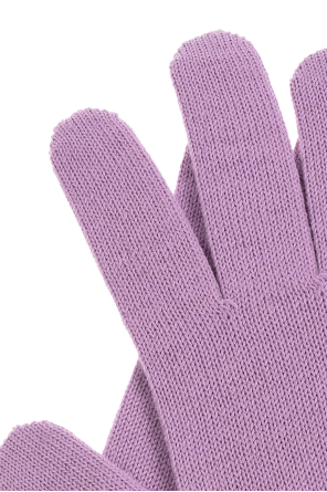 Moschino Handschuhe mit aufgesticktem Logo