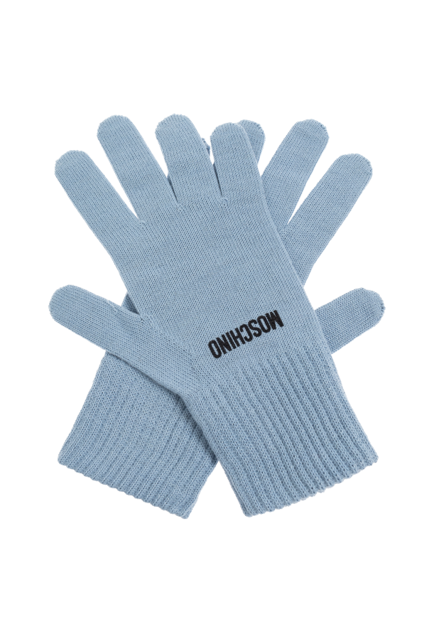 Gloves with logo od Moschino