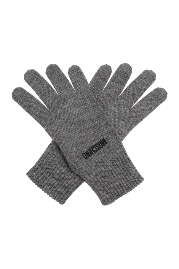 Gloves with logo od Moschino