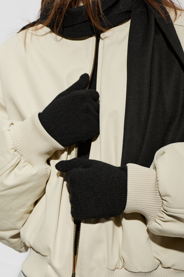 Moschino Gloves with logo patch