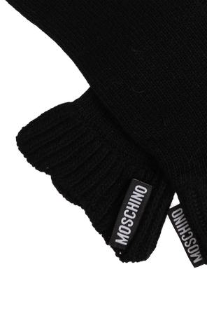 Moschino Gloves with logo patch