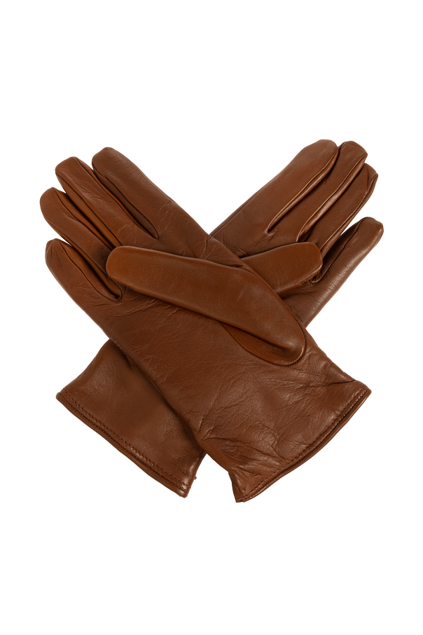 Moschino Leather gloves with logo