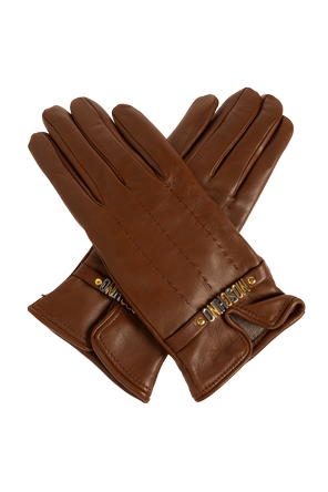 Guantes de cuero con logo