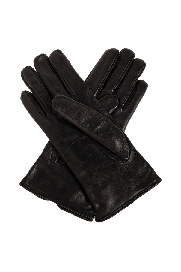 Moschino Leather gloves with logo