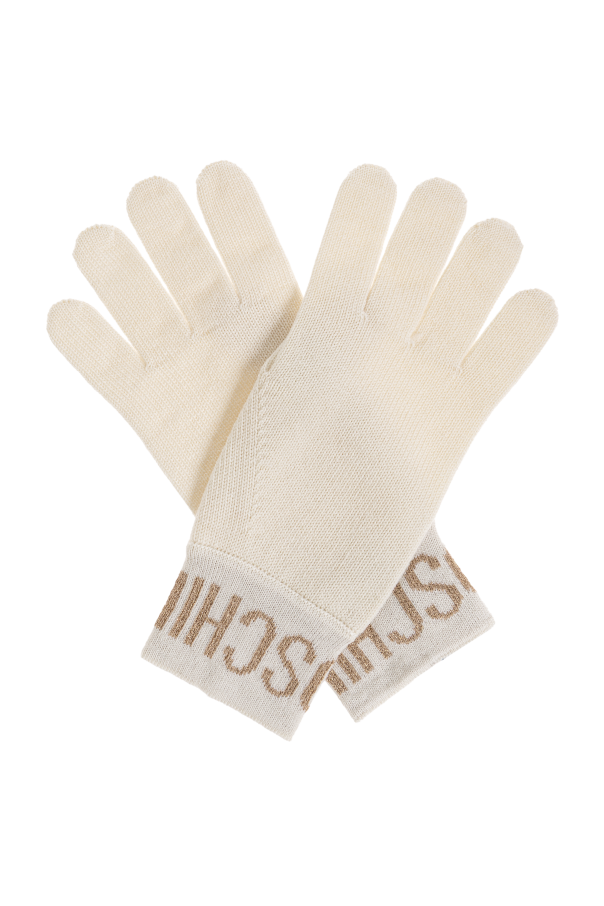 Gloves with logo od Moschino