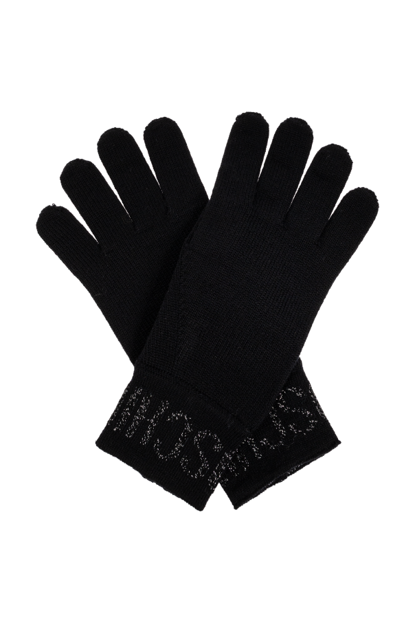 Gloves with logo od Moschino