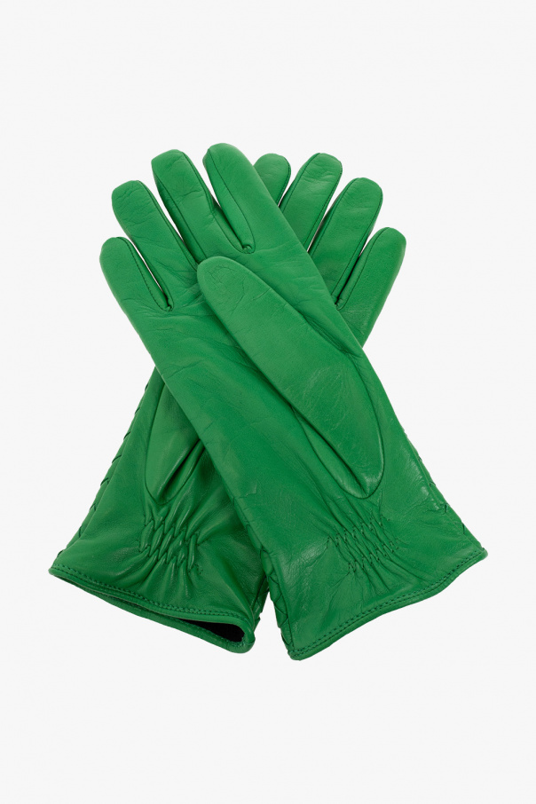bottega padded Veneta Leather gloves