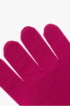 Lanvin PINK Gloves with logo