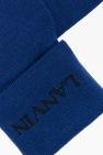 Lanvin BLUE Gloves with logo