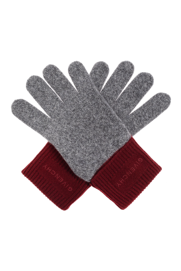 Cashmere gloves with embroidered logo od Givenchy