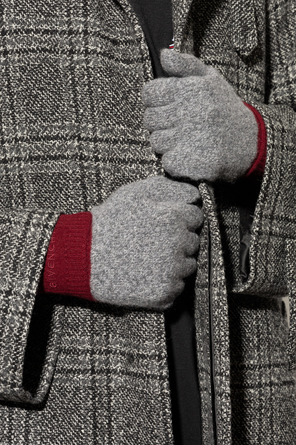 Givenchy Guantes de cachemir con logo bordado