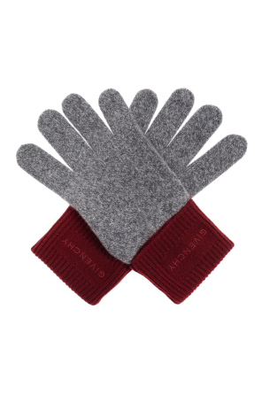 Kaszmirowe rękawice z wyszytym logo