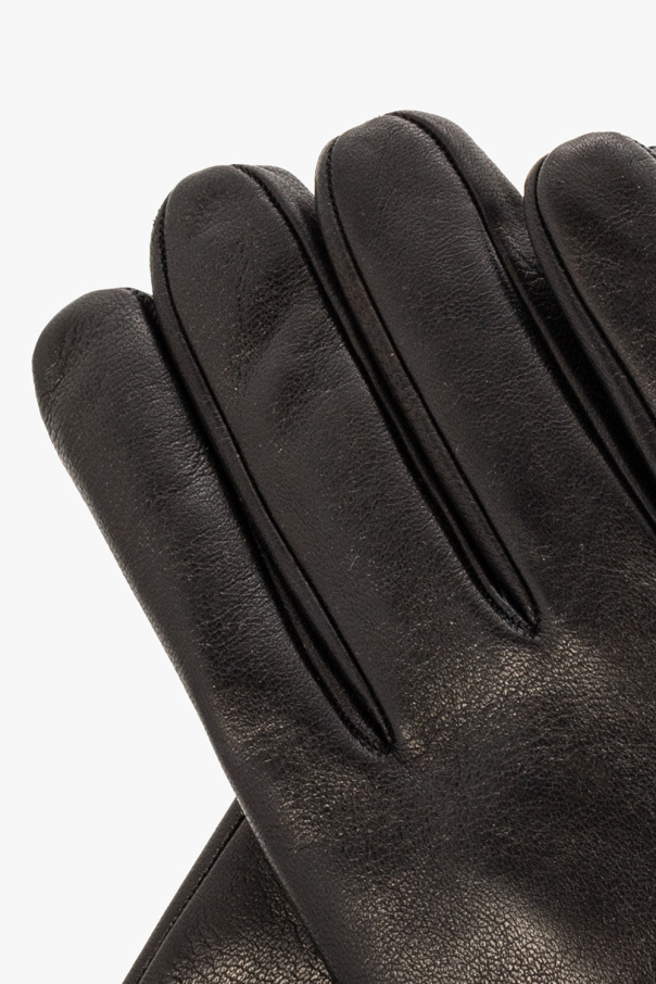 gucci square Leather gloves