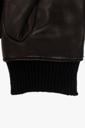 gucci head Leather gloves