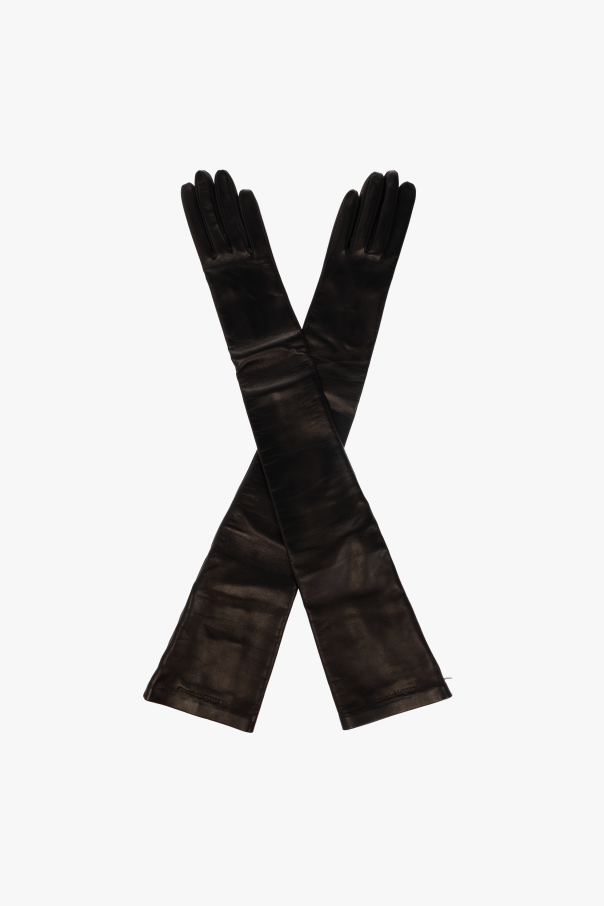 Alexander McQueen Skórzane rękawiczki