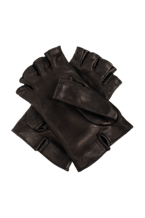 Gucci Leather fingerless gloves