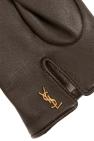 Saint Laurent BROWN Leather gloves