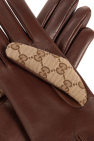 Gucci beige Monogrammed gloves