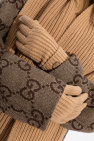 Gucci BROWN Wool gloves with logo